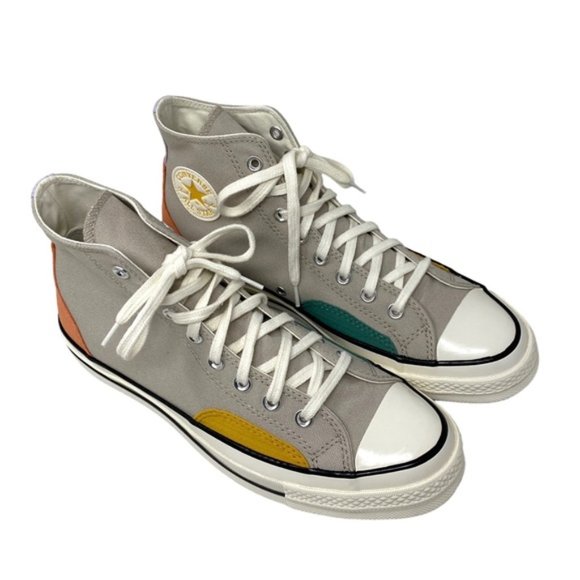 Converse Ctas 70 High Shoes Men’s Size Gray Multi Canvas Skate Sneakers A05122C - Picture 2 of 8